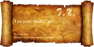 Torzsa Noémi névjegykártya
